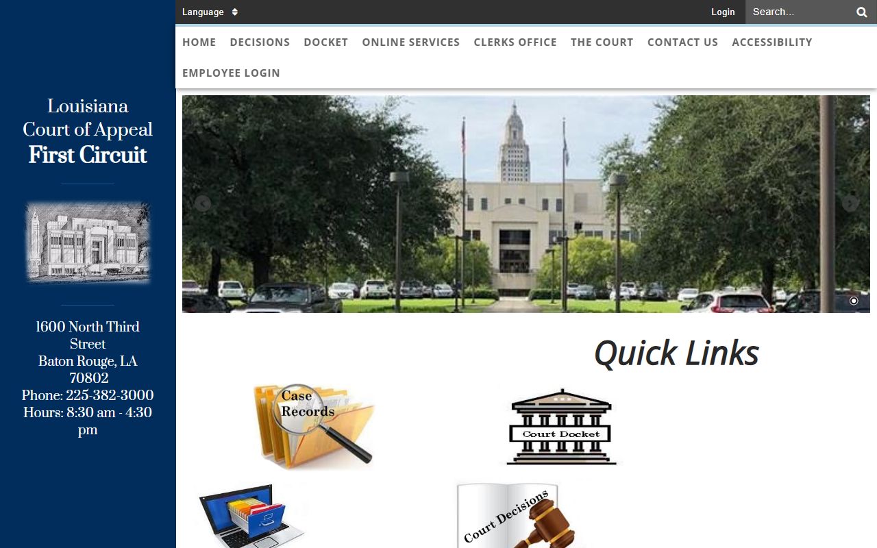 Lafourche Parish court dockets First Circuit Court of Appeal source