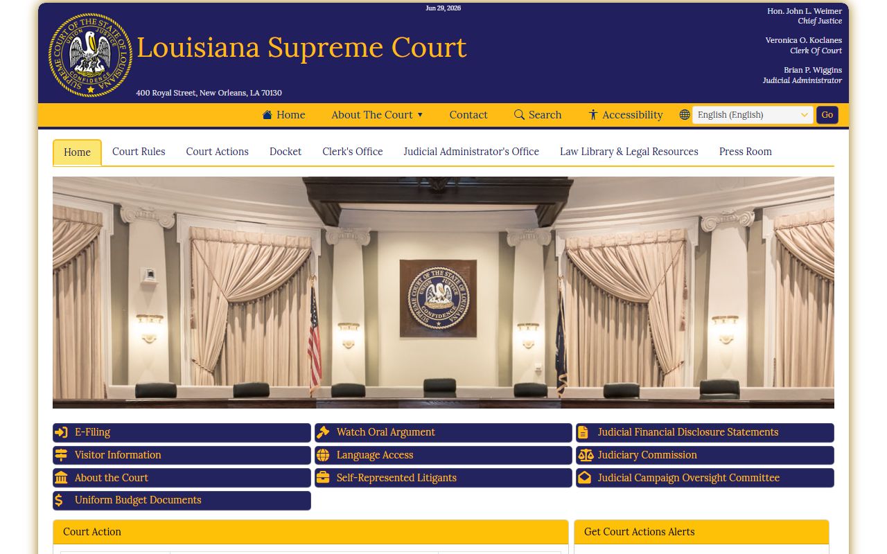 Lafourche Parish District Court Louisiana Supreme Court appellate context