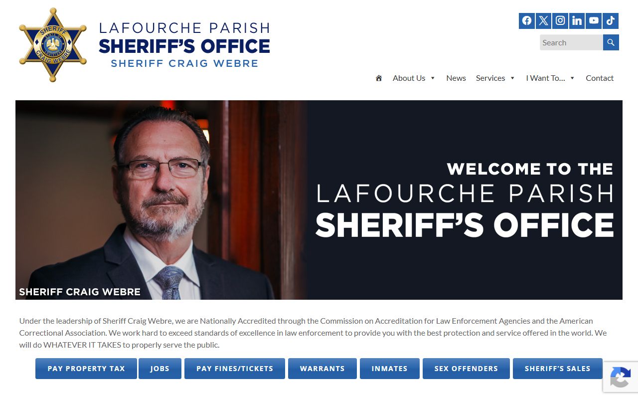Lafourche Parish court records sheriff jail and warrant links